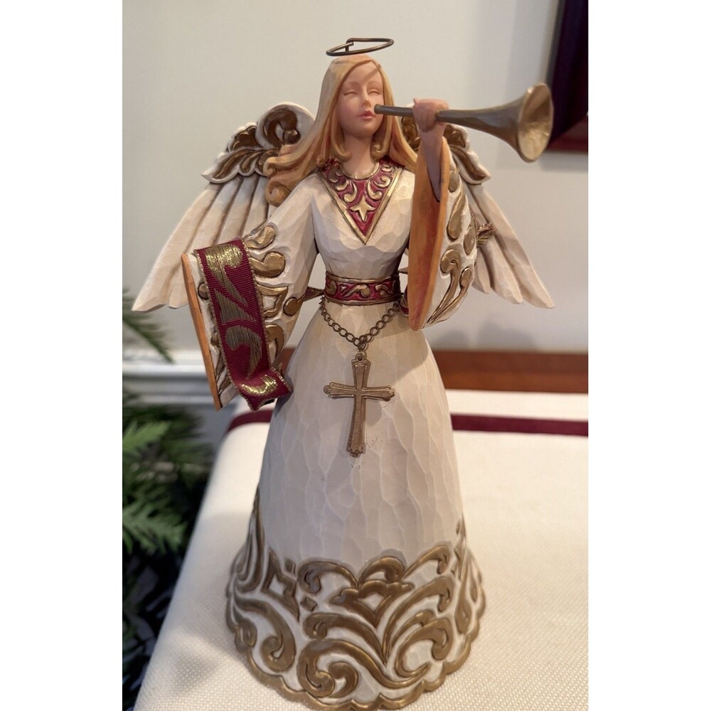 Jim Shore Angel with Cross Heartwood Creek Figurine 2011 Rejoice